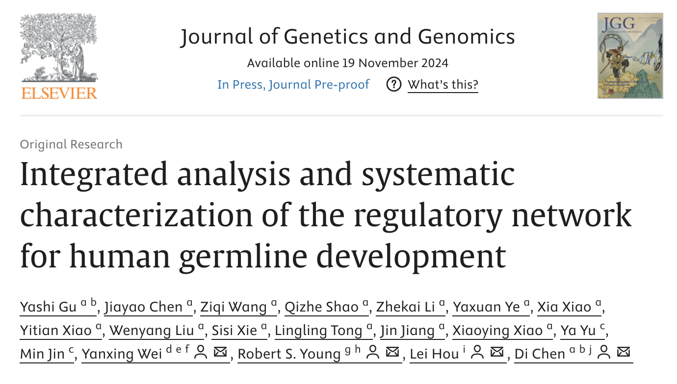 ZJE scientists bulid database and uncover the regulatory network for germ cell fate