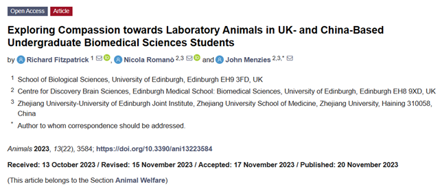 Exploring Students’ Compassion towards Laboratory Animals
